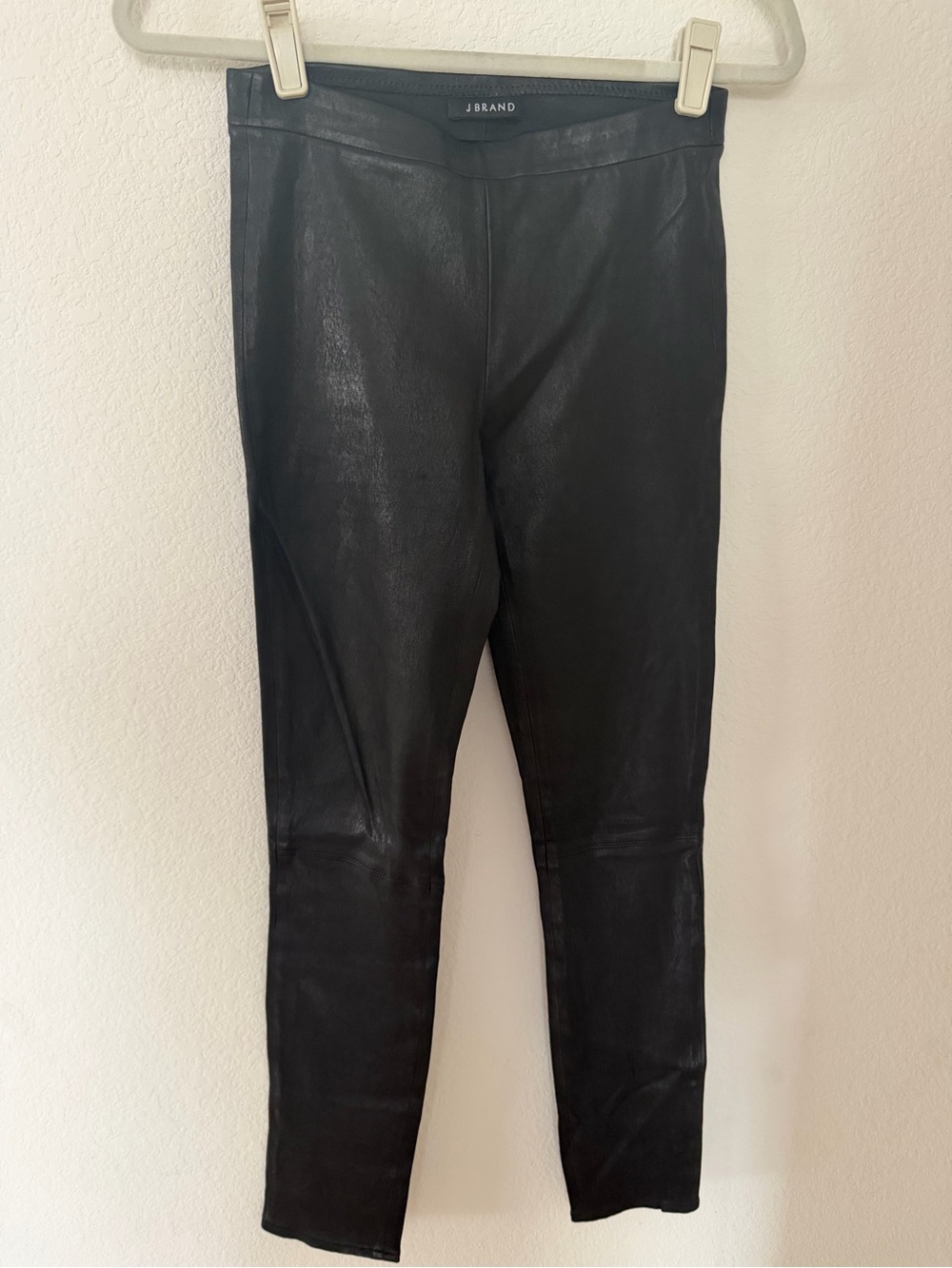 J Brand Black Lamb Leather pull on legging